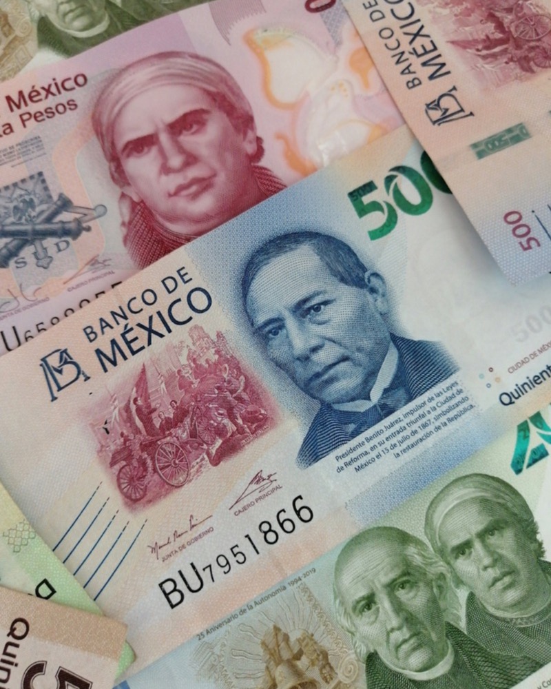 Billetes de pesos mexicanos